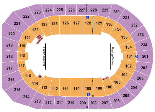 Denver Coliseum PBR Seating Chart